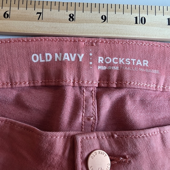 Old Navy Sz 16 Distressed Rockstar Jeans Pinkish Coral Fall Winter Cute Bx-3166 - Picture 6 of 12